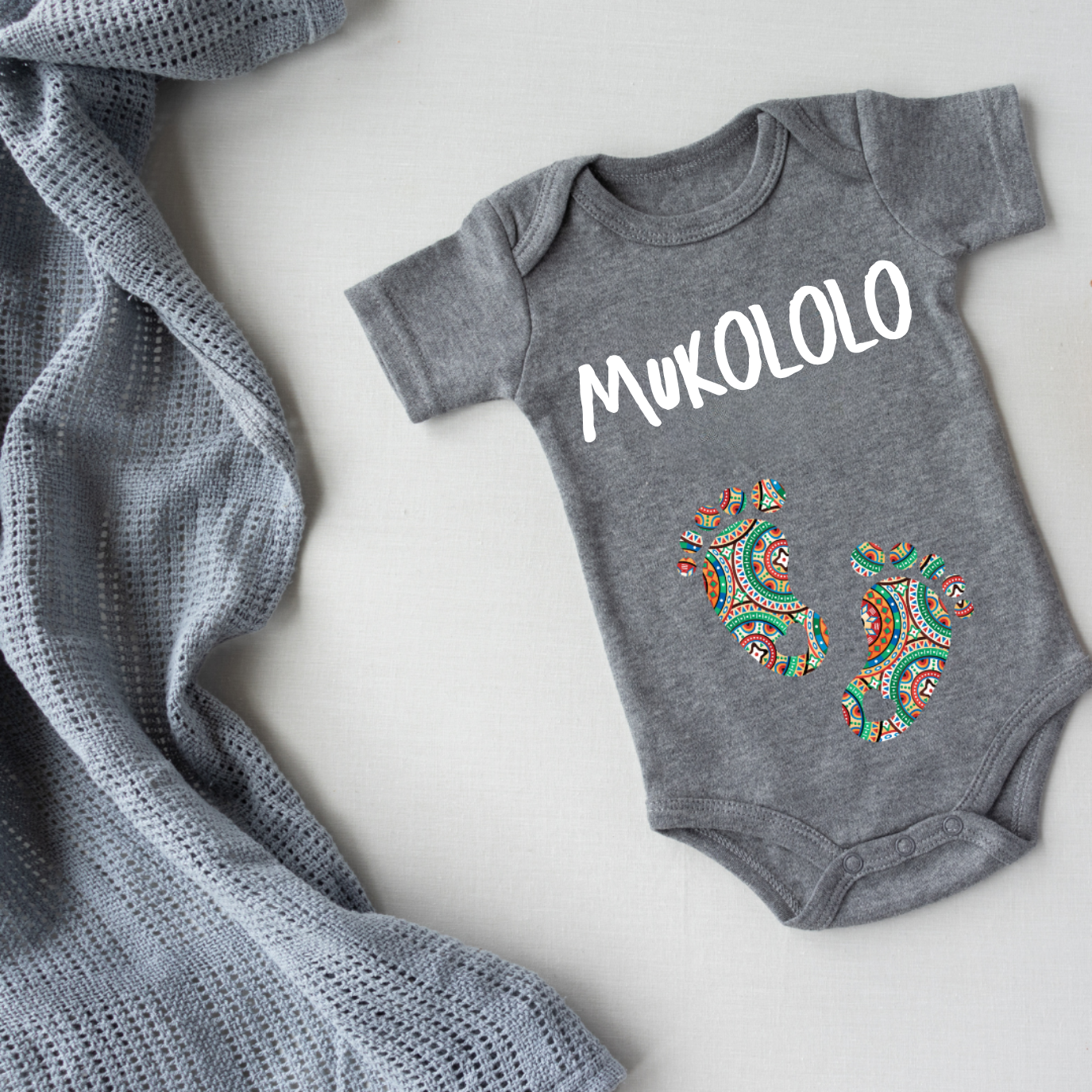 Organic Cotton Babygrows - Soft, Sustainable Comfort for Your Baby (Mukololo)