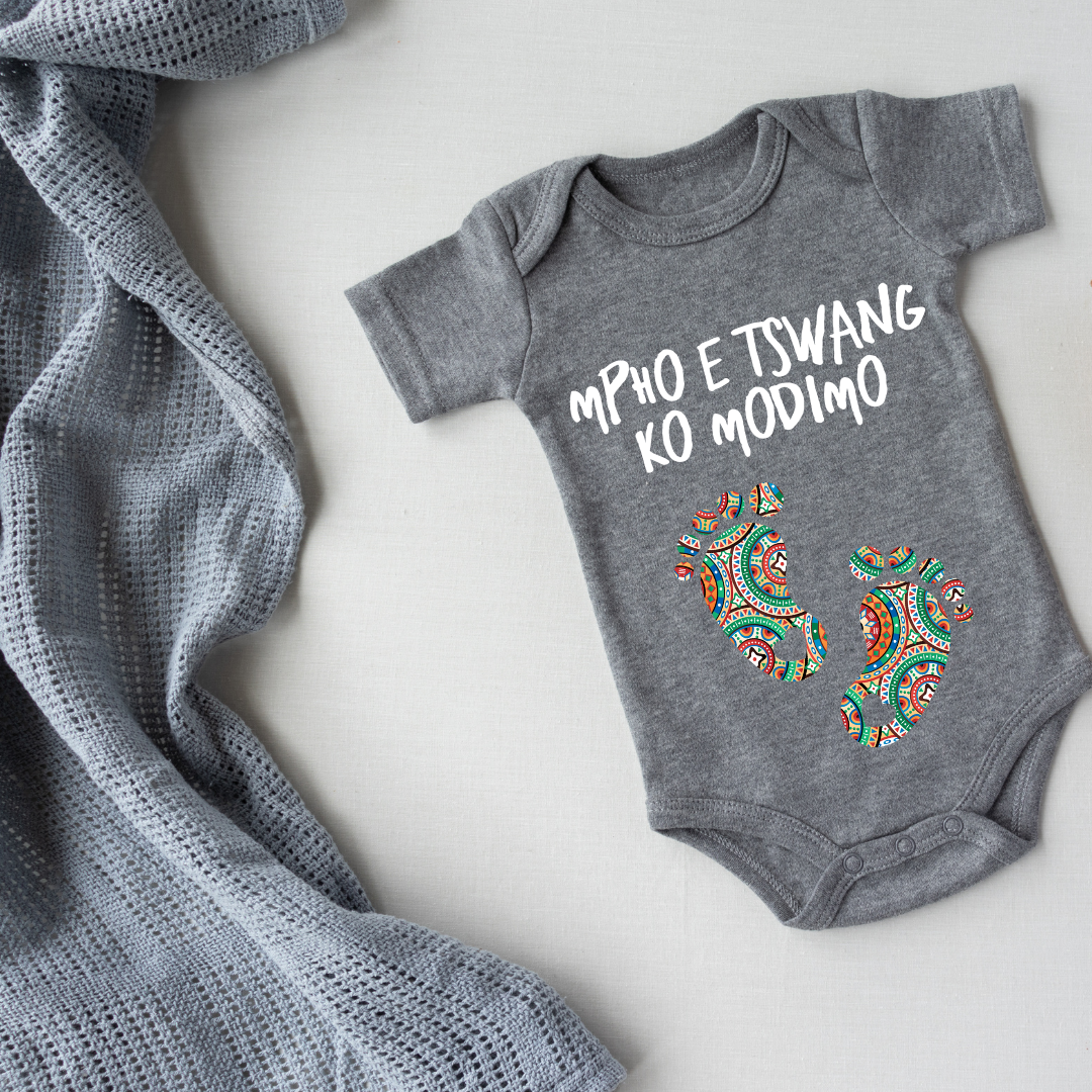 Organic Cotton Babygrows - Soft, Sustainable Comfort for Your Baby (Mpho e tswang ko Modimo)