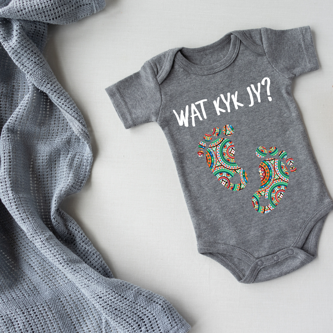 Organic Cotton Babygrows - Soft, Sustainable Comfort for Your Baby (Wat kyk jy?)