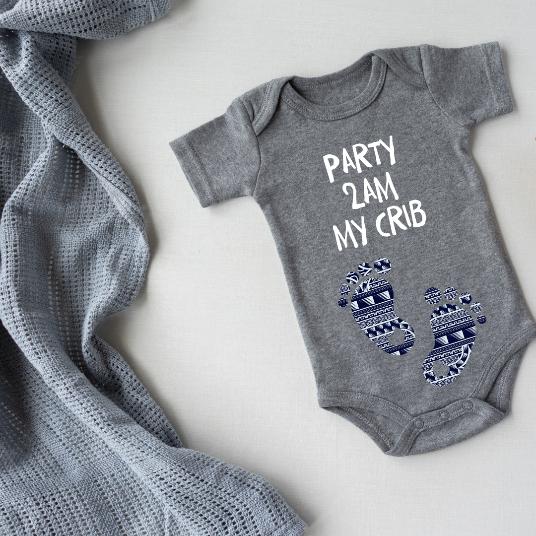 Organic Cotton Babygrows - Soft, Sustainable Comfort for Your Baby (Party 2am, my crib)