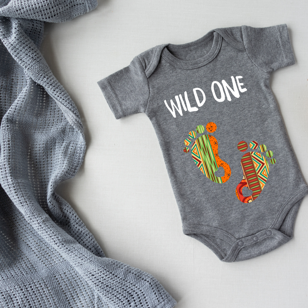 Organic Cotton Babygrows - Soft, Sustainable Comfort for Your Baby (Wild one)