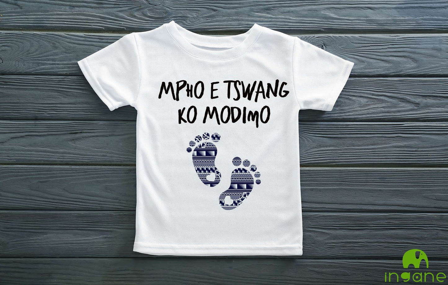 Kids 100% Organic Cotton Comfort T-Shirt (Mpho e Tswang ko Modimo)