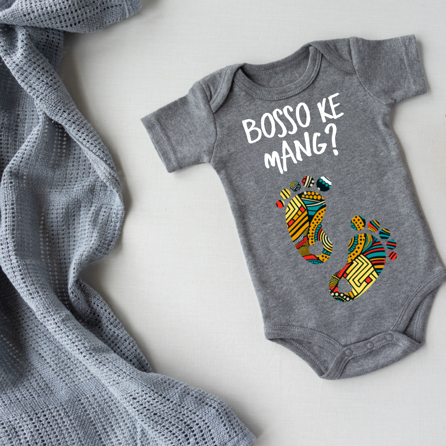 Organic Cotton Babygrows - Soft, Sustainable Comfort for Your Baby (Bosso Ke Mang)