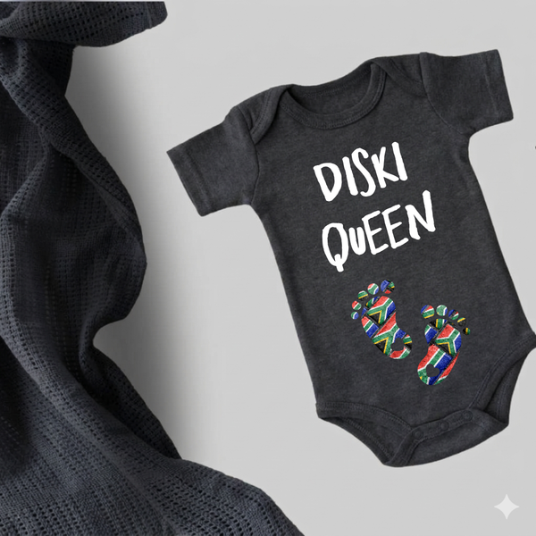 Organic Cotton Babygrows - Soft, Sustainable Comfort for Your Baby (Diski Queen)