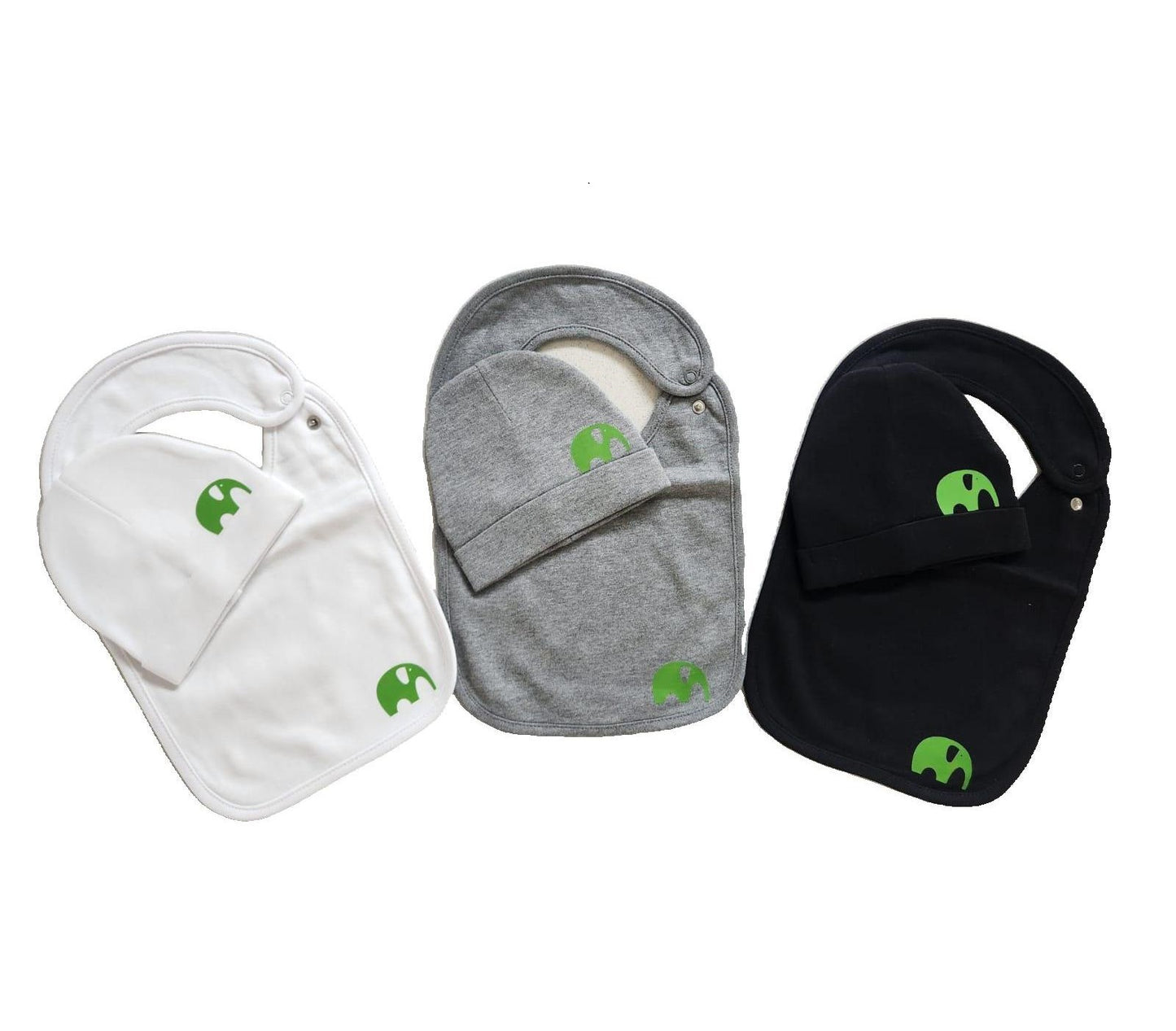 100% Organic Cotton Bib and Beanie Set for your baby